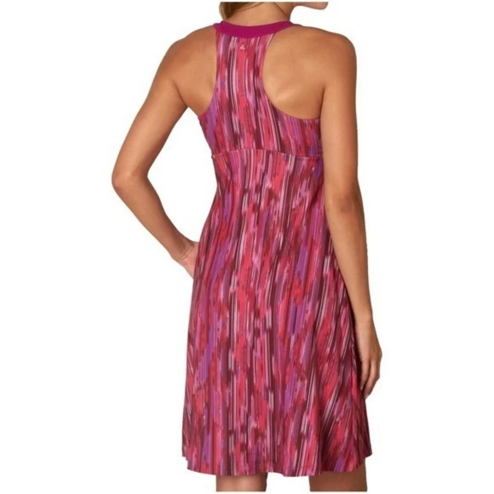 NWT Prana Pink Shauna Racerback Athletic‎ Tank Dress Abstract Print Size MEDIUM
